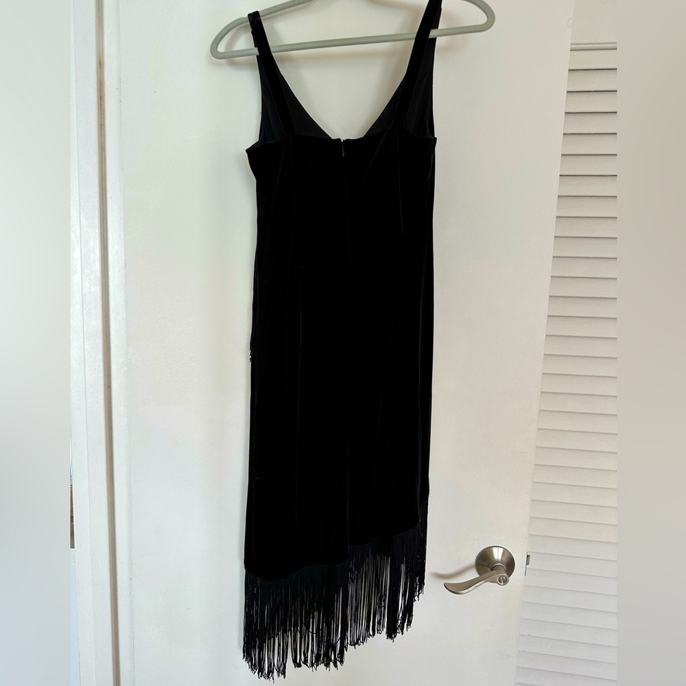 Fun velvet fringe dress
